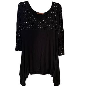 Large tunic style studded top